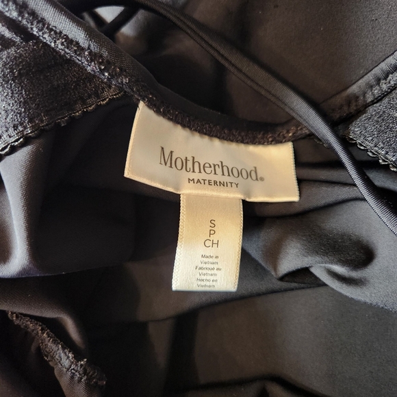 Motherhood Maternity Beach Bump One Piece Swimsuit Black Bathingsuit Modest S - Picture 11 of 14